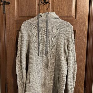 Women’s L.L. Bean Mixed-Cable Funnel-neck Sweater.